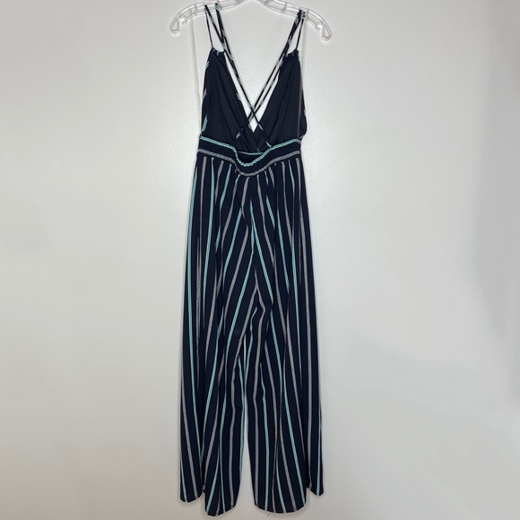 Pixi + Ivy Navy Striped Wide Leg Jumper Medium - Picture 2 of 8